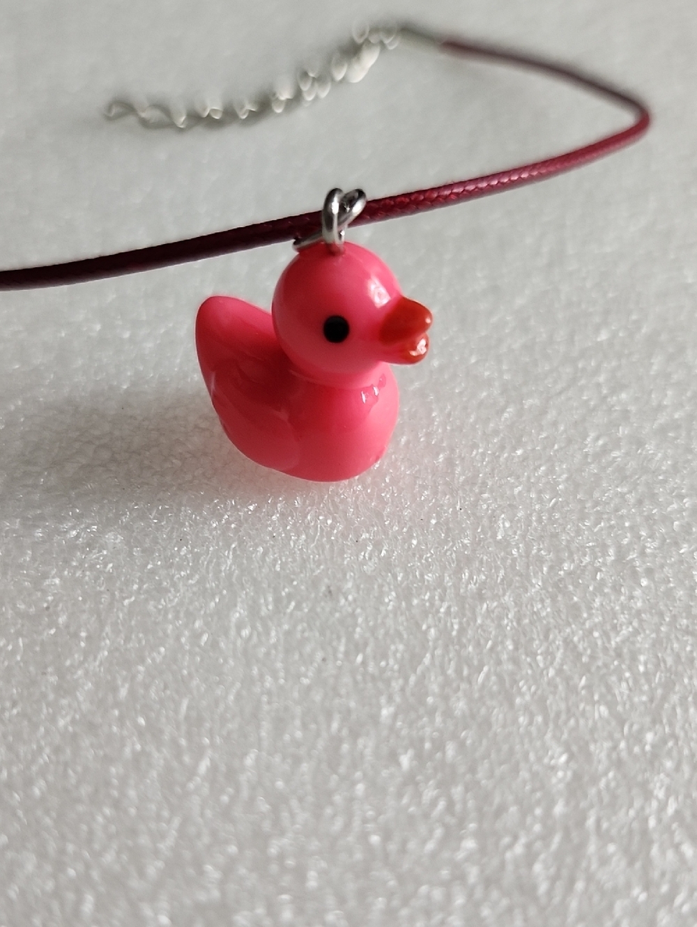 Hand Crafted Pink Rubber Duck Charm Bracelet/ Anklet